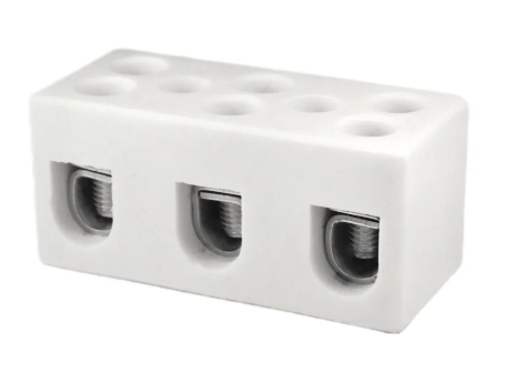 ONKA 10-16mm² / 3-pole steatite / ceramic / porcelain connector - PORCELAIN TERMINAL BLOCK, 1070012