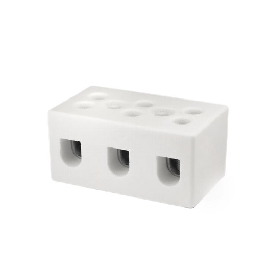 ONKA 2,5-4mm2 / 3-rööpmeline steatiit / keraamiline / portselan pistmik - PORCELAIN TERMINAL BLOCK, 1070003
