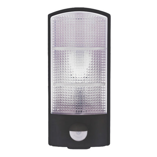 Surface-mounted LED light black 12W white with PIR motion sensor