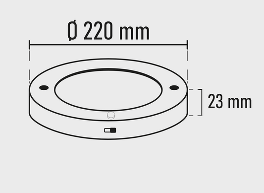 Slim LED 20W Slim laevalgusti PIR liikumisanduriga ringikujuline külmvalge / 6500K YL14-1810