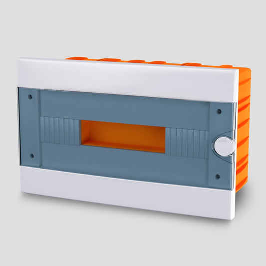 ARS modulaarne jaotuskilp 16 MOD (16 kaitsmeid), plastmassist sisseehitatud lülituskapp, läbipaistev uks IP40, 346125