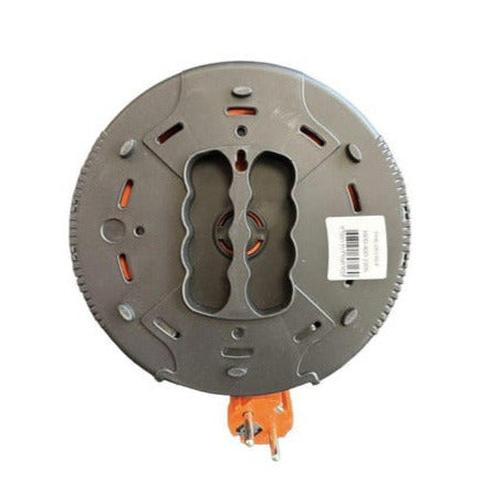 Compact extension cable with cassette reel, 5 m cable with 4 sockets IP20 + USB + thermal fuses + child safety locks, 3x1mm2, SCHUKO type grounding, PHE-05310-F-USB