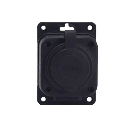Must "kummist" pinnapealne pistikupesa 250V, 16A, IP44, SCHUKO 2P+Z, 1KMP-F, Bylion