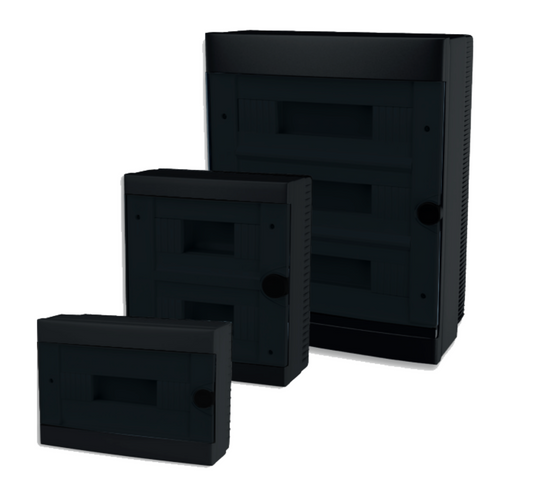 ARS Modulaarne lülituskapp 16 MOD (16 kaitsmeid, 2x8), pinnapealne lülituskapp, plastist, läbipaistev uks IP40, 342597