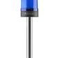 Vilkuv ø70 NUT.CONN.SIGNAL BEACON WITH BUZZER, 40-250V AC/DC, BLUE WITH 20CM EXTENSION TUBE.