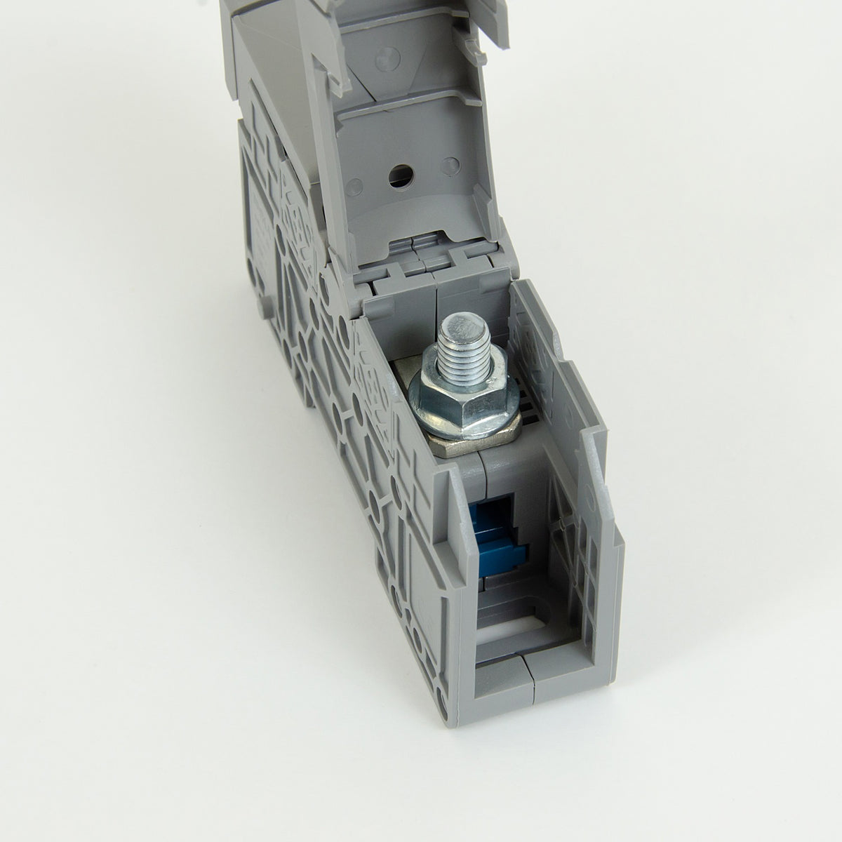 ONKA 50mm2 M8 screw thread connection terminal block DIN terminal block, with protective cover, gray, 1030031