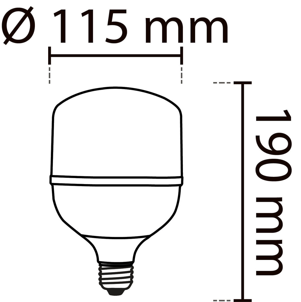 NOAS 40W (300W) LED lamp TORCH type, warm white / 3200K, 3600 Lm, YL95-4002