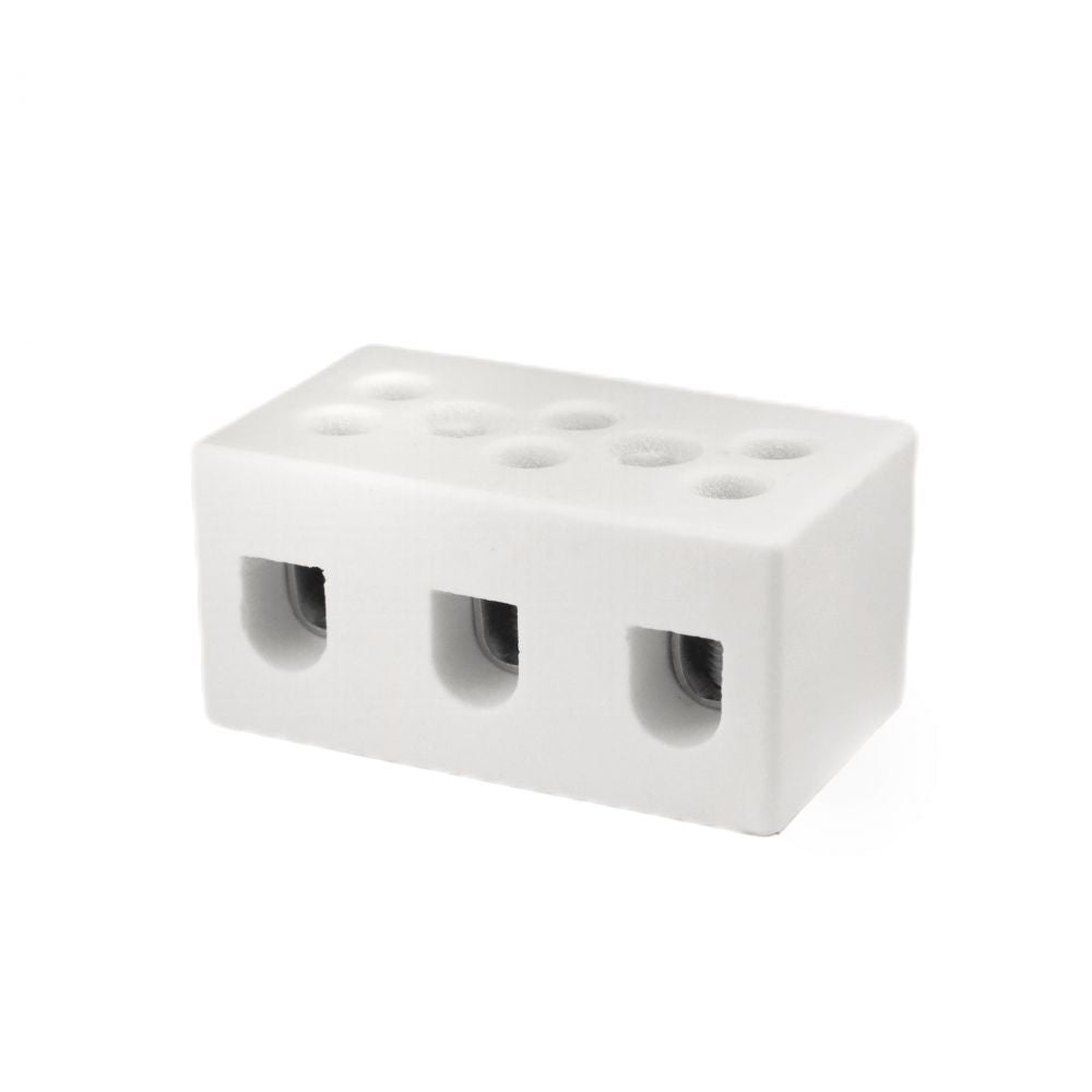 ONKA 2,5-4mm2 / 3-rööpmeline steatiit / keraamiline / portselan pistmik - PORCELAIN TERMINAL BLOCK, 1070003