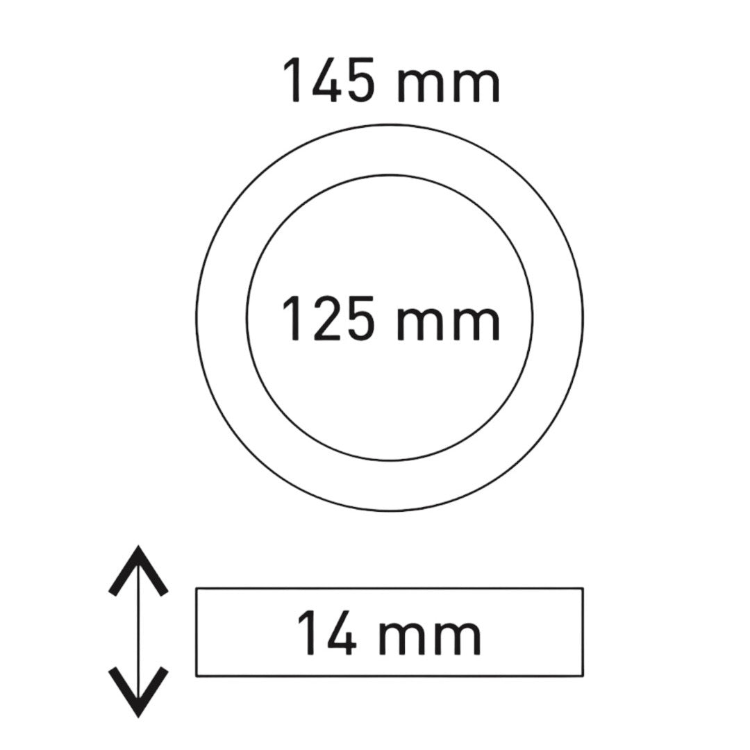 LED-paneel 9W / 720Lm ümmargune süvistatud ümmargune (toiteallikaga kaasas)