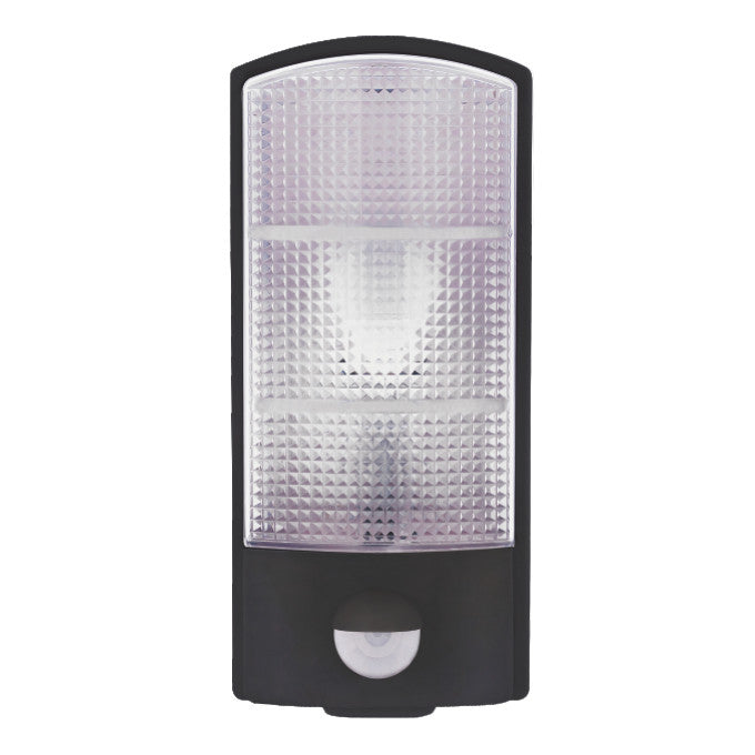 Surface-mounted LED light black 12W white with PIR motion sensor