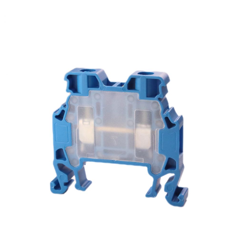 ONKA 4mm2 screw terminal block for DIN rail 2-wire blue, 1010025