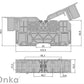 ONKA 70mm2 M8 screw thread connection terminal block DIN rail terminal with protective cover, blue, 1030048