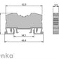 ONKA 10mm2 vedrustuse klemmiriba DIN riba klemmiriba 2-juhtmeline hall, 1020044