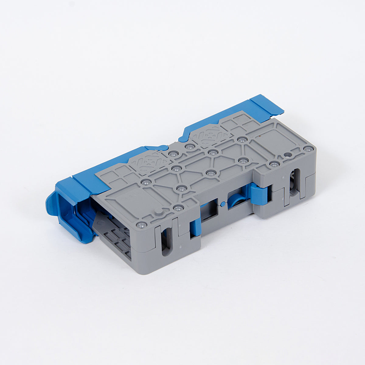 ONKA 50mm2 M8 screw thread connection terminal block DIN rail terminal with protective cover, blue, 1030034