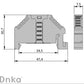 ONKA Pistik, otsaklamber, universaalne klamber (vedru- ja kruviklemmide jaoks ) , 1060002