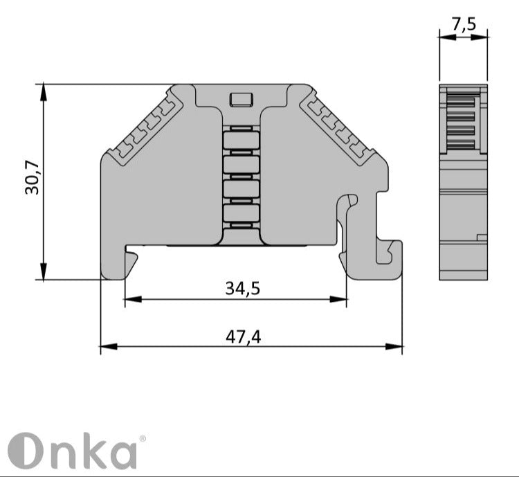 ONKA Pistik, otsaklamber, universaalne klamber (vedru- ja kruviklemmide jaoks ) , 1060002