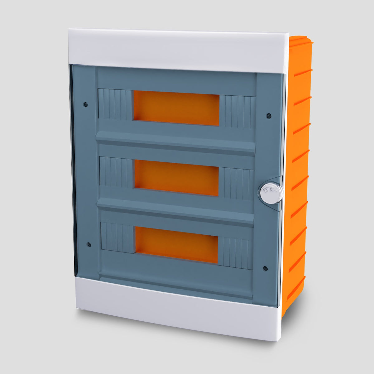 ARS modulaarne jaotuskapp 36 MOD (36 kaitsmeid), plastikust sisseehitatud lülituskapp, läbipaistev uks IP40, 347415