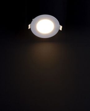 2 pcs - round LED panel 3W / 270Lm white round recessed (power supply included) 4000K YL10-0307
