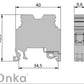 ONKA 10mm2 PE kruviklemmiplokk DIN rööptahvlile 2-juhtmeline hall, 1010221