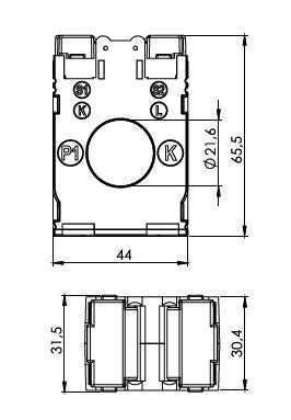 ONKA Current transformer - Current transformer 125/5A, 44/20 (31), CLASS 1, 2.5VA (CK201255103 / 80010993)