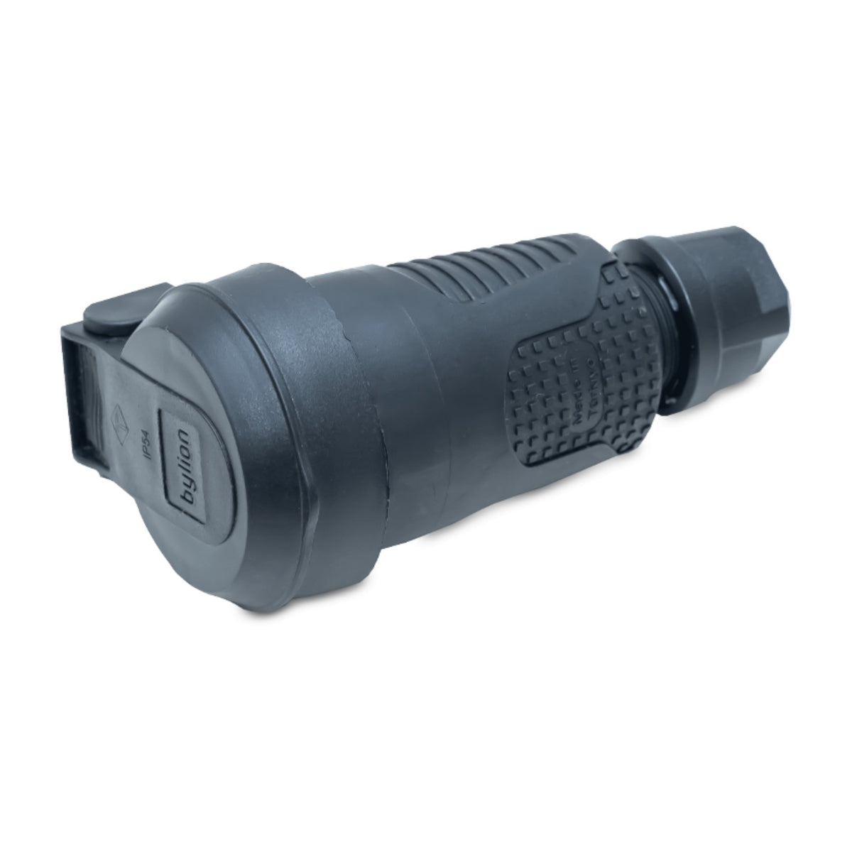 Hermeetiline must kummist pistikupesa IP54 klapiga 2P+Z 16A 250V SCHUKO RDP-F Bylion