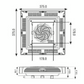 Katuse ventilaator, jaotusventilaator, 560m3/h, 230VAC, 364x364x107mm, IP54, PTS5500