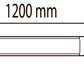 2tk - 120 cm LED panel 40W IP20 Cold White / 6500K luminaire 3600Lm YL98-1200