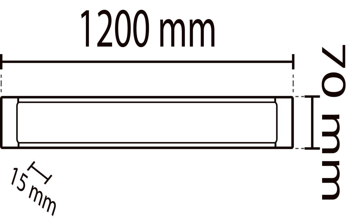 2tk - 120 cm LED panel 40W IP20 Cold White / 6500K luminaire 3600Lm YL98-1200