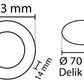 2 pcs - round LED panel 3W / 270Lm white round recessed (power supply included) 4000K YL10-0307