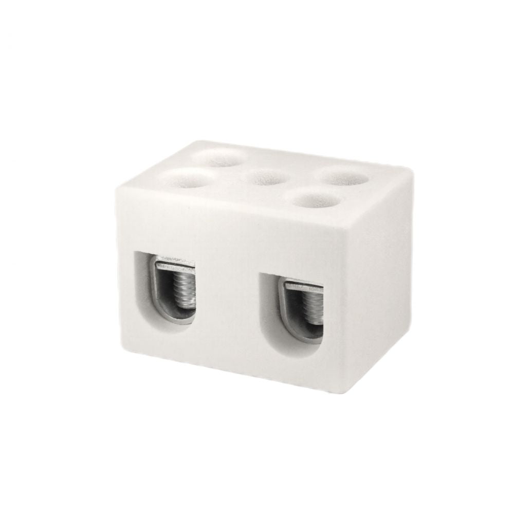 ONKA 6-10mm2 / 2-rööpmeline Steatit / keraamiline / portselanist liitmik - PORCELAIN TERMINAL BLOCK, 1070006