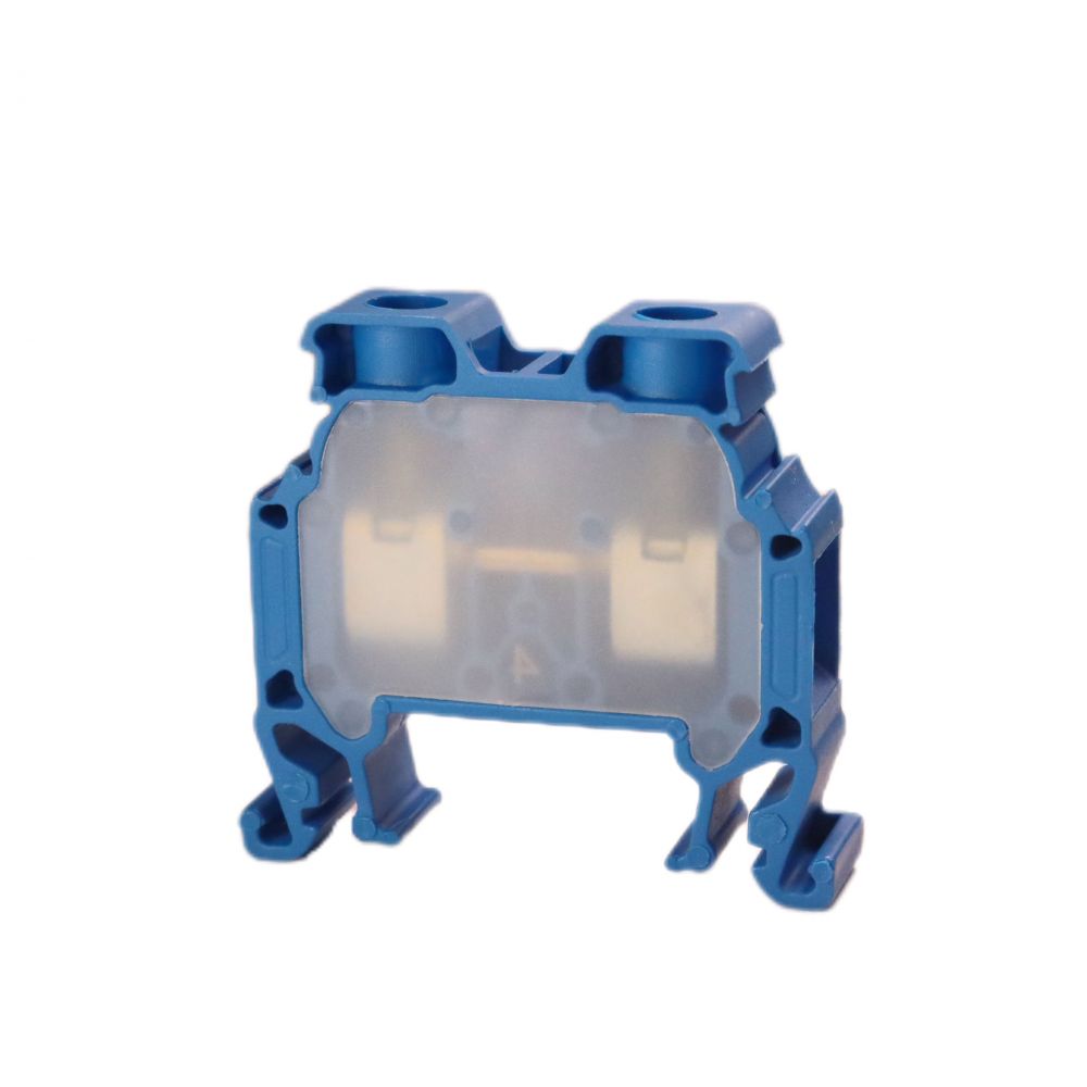 ONKA 10mm2 screw terminal block for DIN rail 2-wire blue, 1010045