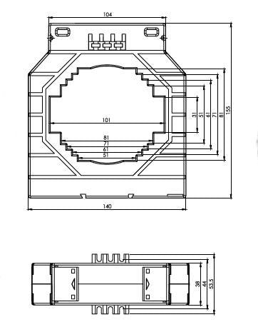 ONKA Voolutrafo - Voolutrafo 3000/5A, 100MM, KLASS 0.5S, 30VA (TK10030005312 / 80011776)