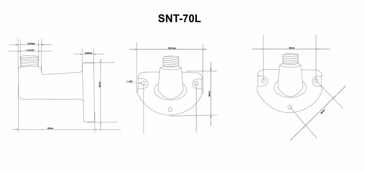 ABS mounting bracket / installation angle / wall bracket for signal posts