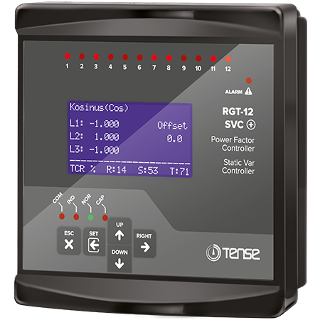 RGT-12SVC - Reactive power controller 12-level +TCR with RS485 ModBus RTU
