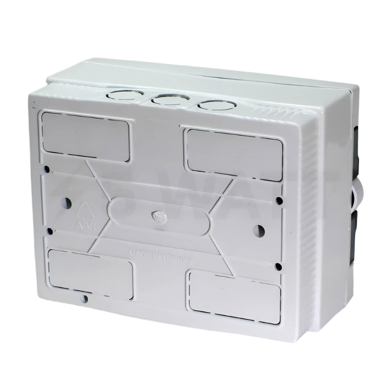 ARS modulaarne lülituskapp 16 MOD (16 kaitsmeid), pinnapealne lülituskapp, plastist, läbipaistev uks IP40, 346124