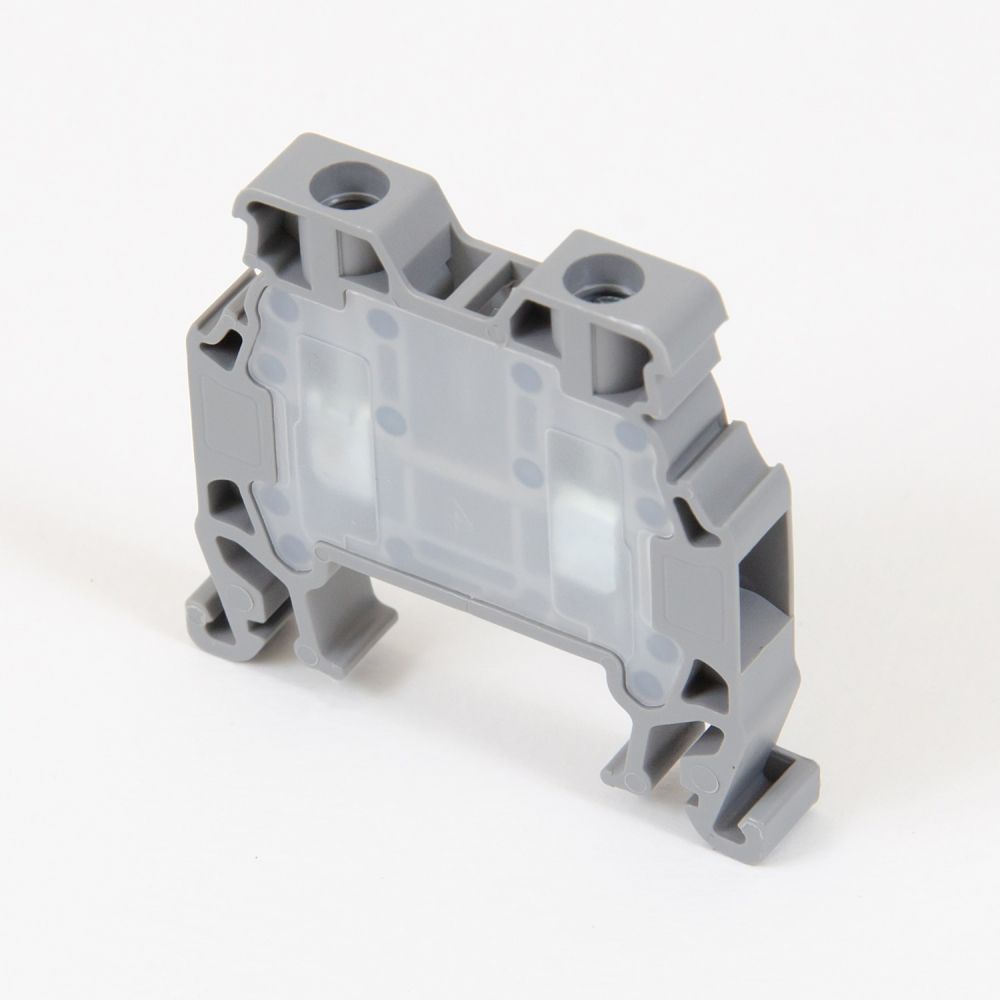 ONKA 4mm2 screw terminal block DIN rail terminal with 2 wires, gray, 1010022