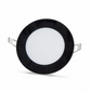 2 tk - ümmargune LED paneel 6W / 540Lm külmvalge must raam ümmargune süvistatud (toiteallikas kaasas) 6500K YL10-0600-S