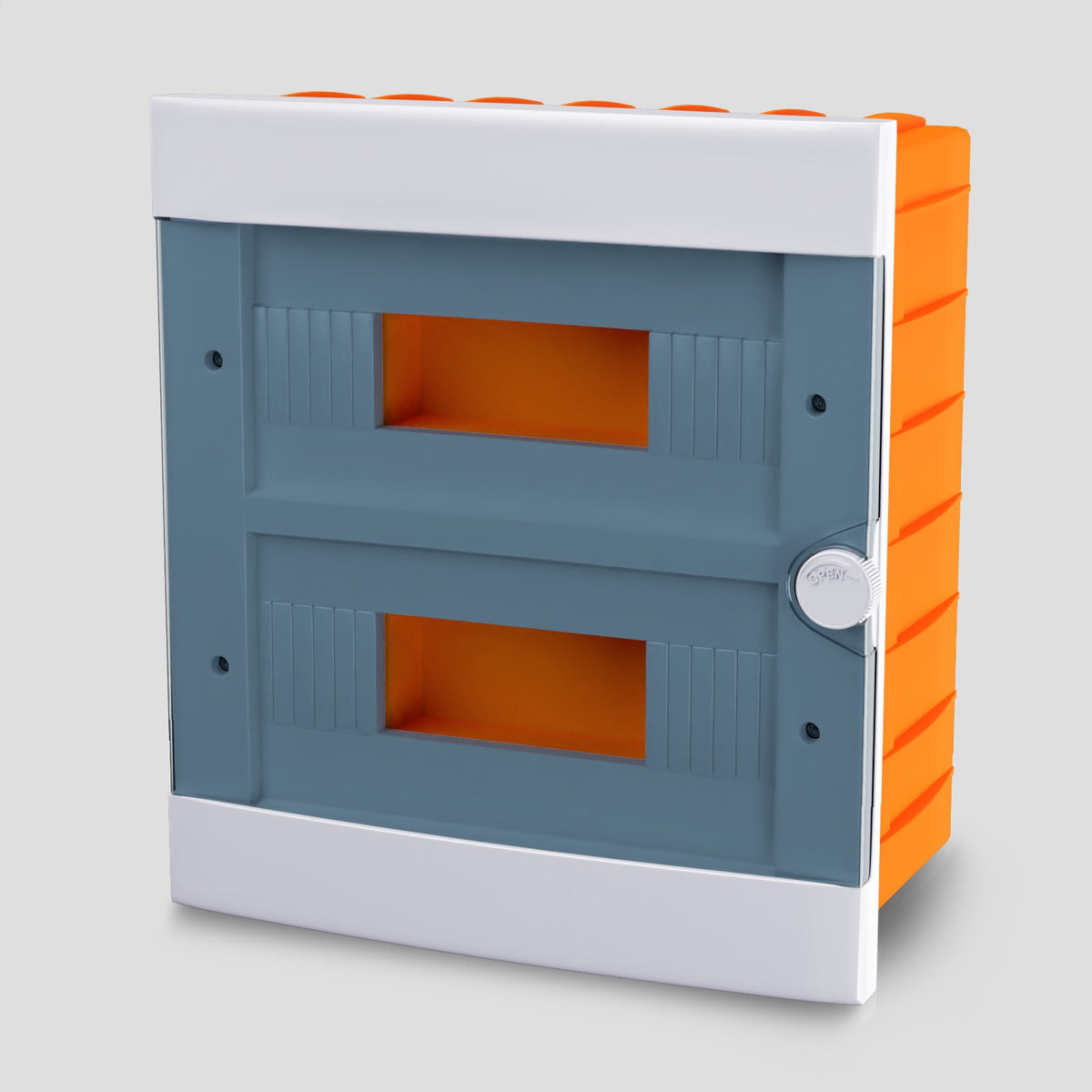 ARS modulaarne jaotuskapp 24 MOD (24 kaitsmeid), plastikust sisseehitatud lülituskapp, läbipaistev uks IP40, 341208