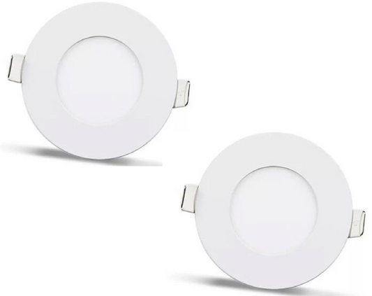 2 tk - ümmargune LED paneel 3W / 270Lm valge ümmargune süvistatav (toiteallikas kaasa) 4000K YL10-0307