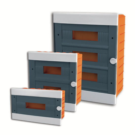 ARS modulaarne jaotuskapp 16 MOD (16 kaitsmeid), plastikust sisseehitatud lülituskapp, läbipaistev uks IP40, 341206