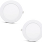 2 tk - valge SLIM LED paneel 9W / 810 Lm ümmargune süvistatav ümmargune (sisaldab toiteallikat) 4000K YL10-0907