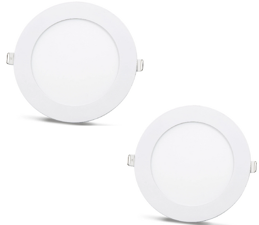 2 tk - valge SLIM LED paneel 9W / 810 Lm ümmargune süvistatav ümmargune (sisaldab toiteallikat) 4000K YL10-0907