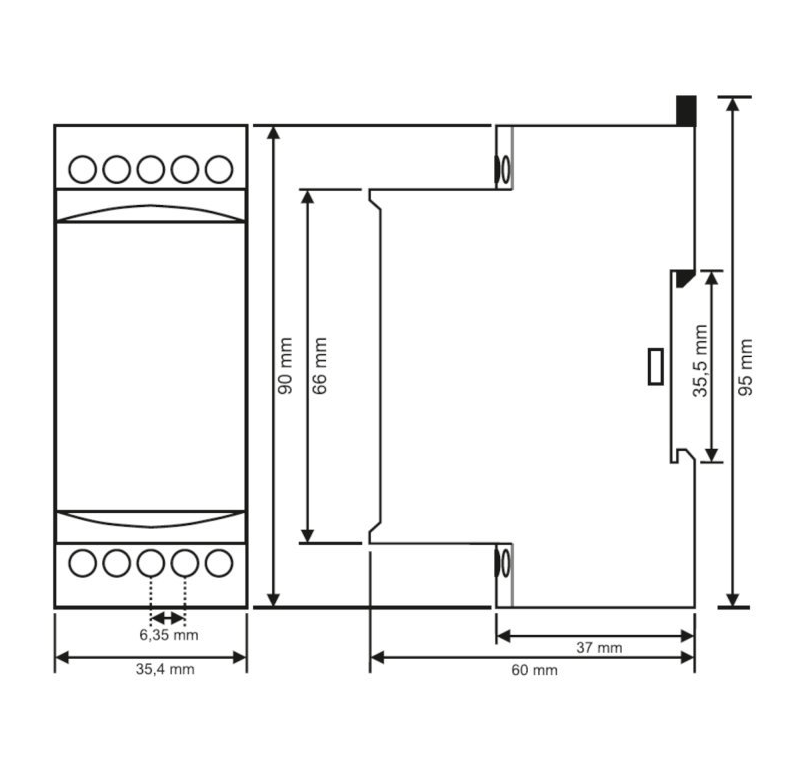 DIN Rail Thermostat Temperature Controller ON - OFF - Temperature Switches