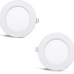 2 pcs - round LED panel 6W / 540Lm cool white round recessed (power supply included) 6500K YL10-0600