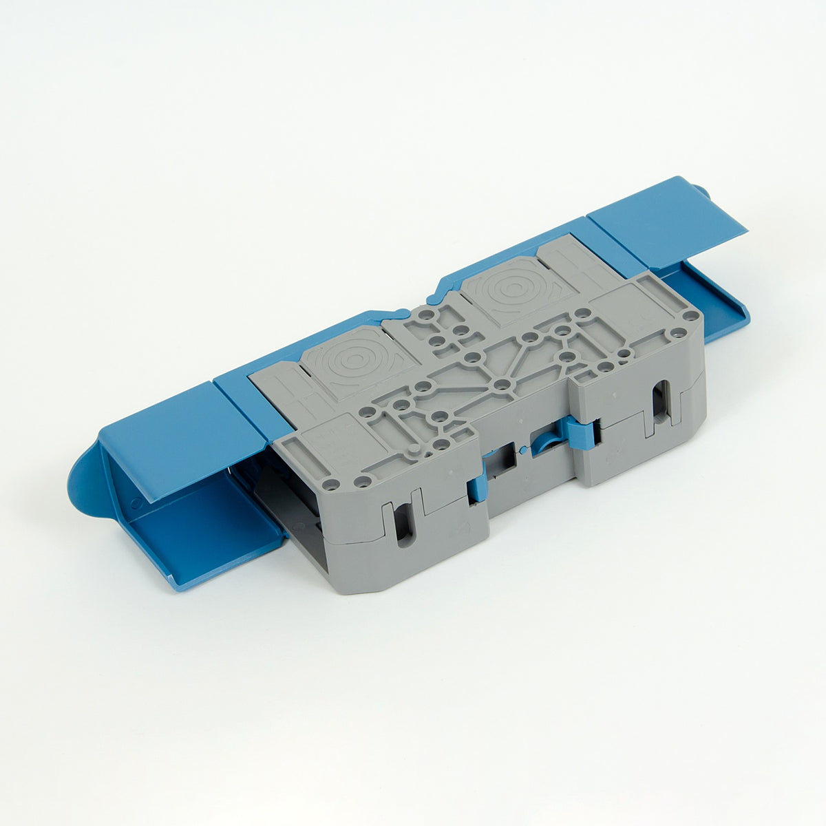 ONKA 150mm2 M12 screw terminal block DIN terminal block, with protective cover, blue, 1030091