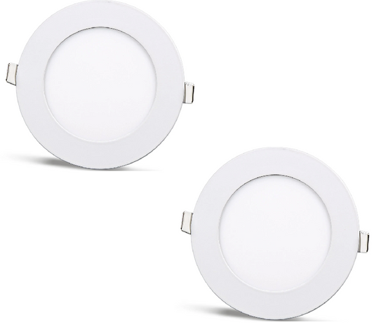 2 tk - ümmargune LED paneel 6W / 540Lm valge ümmargune süvistatud (toiteallikas kaasa) 4000K YL10-0607
