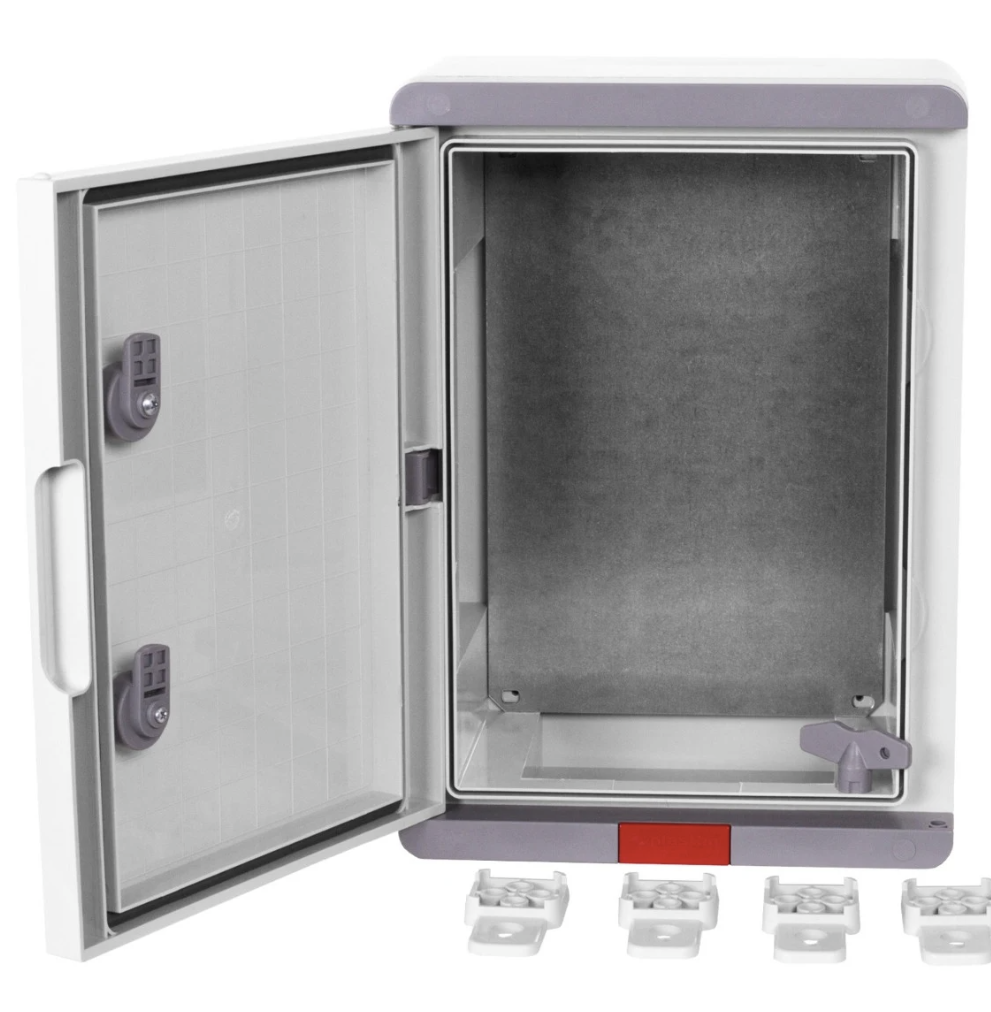 Plastic distribution cabinet with gray door, Design Pro series, PD253515, IP67