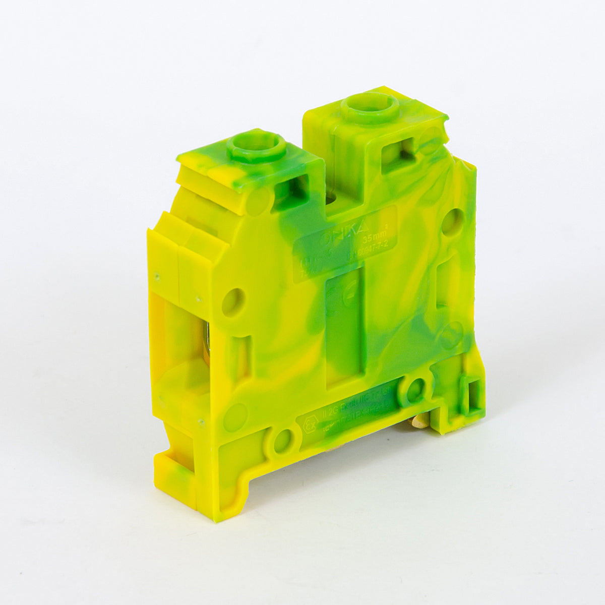 ONKA 35mm2 PE screw terminal block for DIN terminal strip 2-wire gray, 1010533