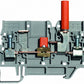 ONKA 6mm2 screw terminal block with test terminal on DIN-ladder 2-wire gray, 1010213